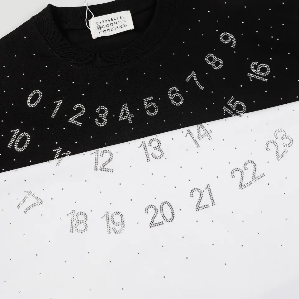 MM 6 Maison Margiela/ · Logo T Sizes：46. 48. 50. 52 ：Black . White Retro Same Style T Versatile 【AJ 3191】